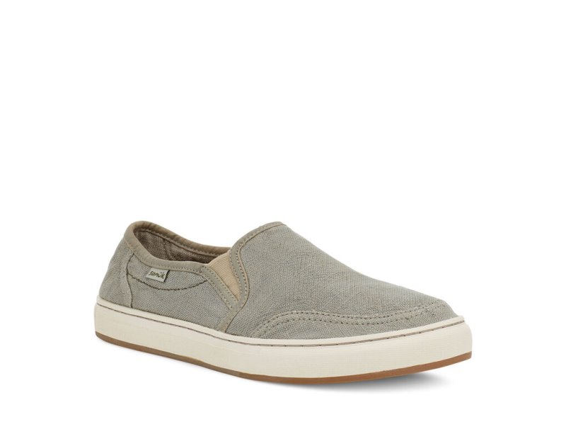 Sanuk Mens Tideline Hemp Slip-on Grey Shoes | ASHGDT382